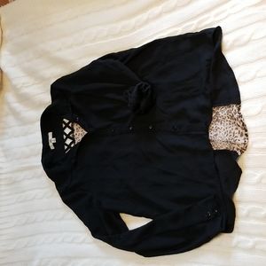 Leopard print dress shirt